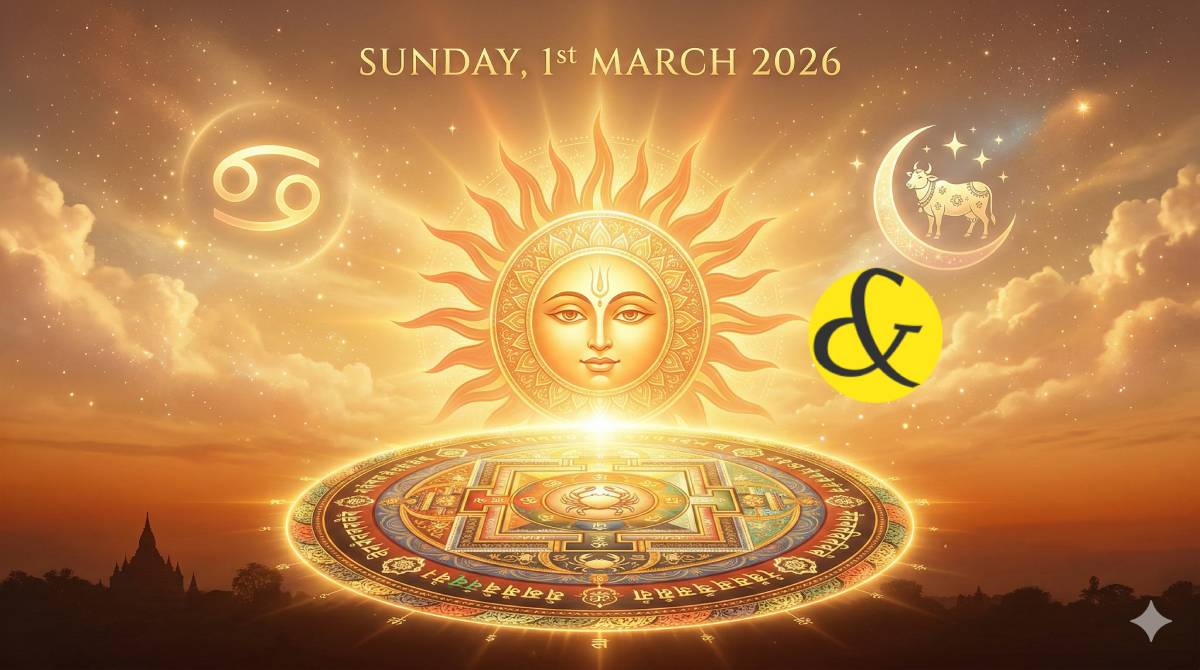 Aaj Ka Rashifal 01 March 2026: Sunday Horoscope, Shobhan Yoga & Panchang