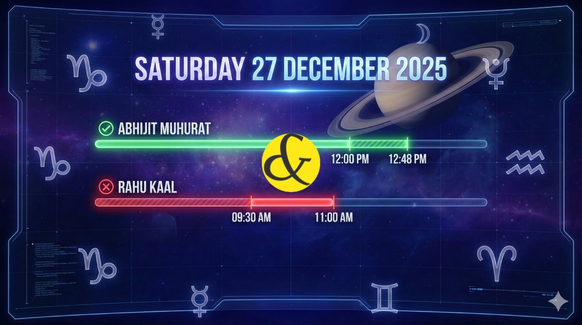 Daily Horoscope & Panchang: December 27, 2025 (Saturday) - Aaj Ka Rashifal & Shubh Muhurat