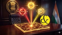 | Vedic astrology chart showing 10th house career government |