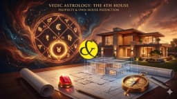 | A glowing astrological chart highlighting the 4th house of |