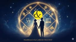Astrological chart showing 7th Lord placement for spouse career prediction.