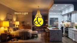 Illustrated home floor plan showing correct Vastu lighting colors for different rooms.