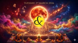 Red Full Moon and Mars astrological theme representing Tuesday 03 March 2026.