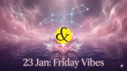 Crystal Lotus and Purva Bhadrapada stars representing 23rd January 2026 astrology.
