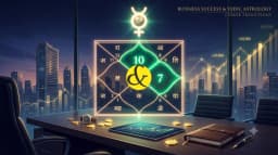 | A glowing Vedic astrology Kundli emphasizing the 10th |