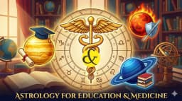 Astrological chart showing planetary combinations for a medical career.