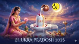 Shivling abhishek with milk and rose petals for Shukra Pradosh Vrat.