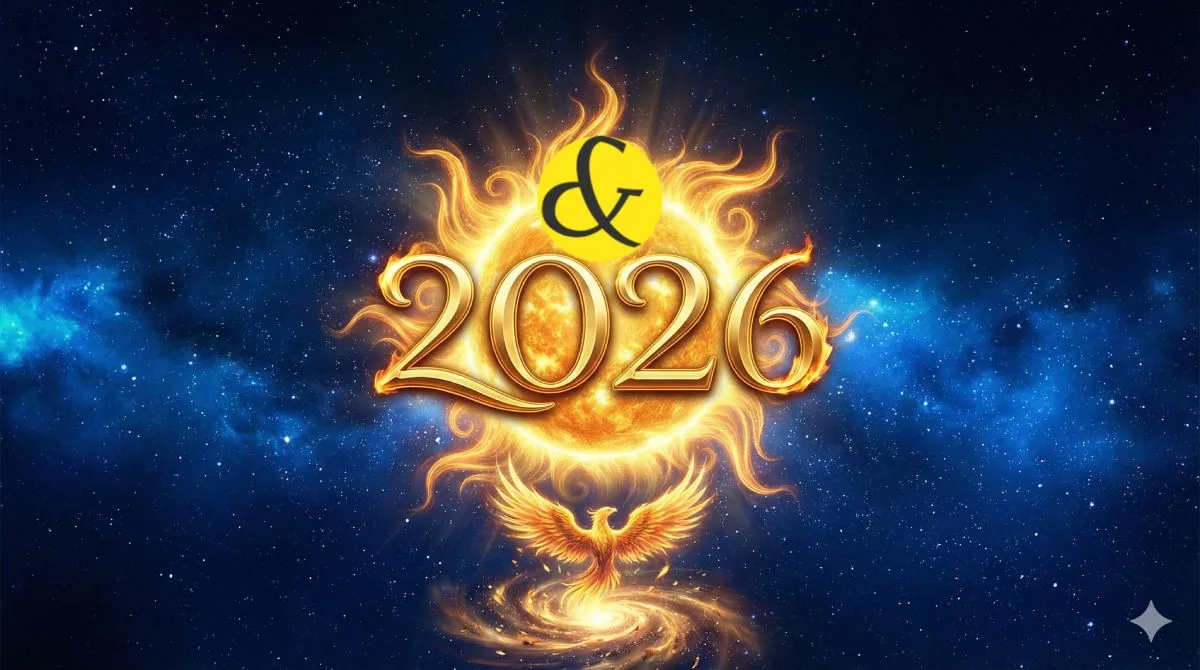A majestic, golden solar eclipse design representing the "Solar Rebirth" of 2026, with the Sun taking center stage and the number 1 glowing in the center, symbolizing authority and new beginnings.