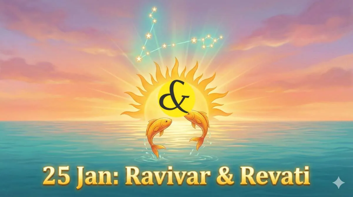 Aaj Ka Rashifal 25 January 2026: Sunday Horoscope & Revati Nakshatra