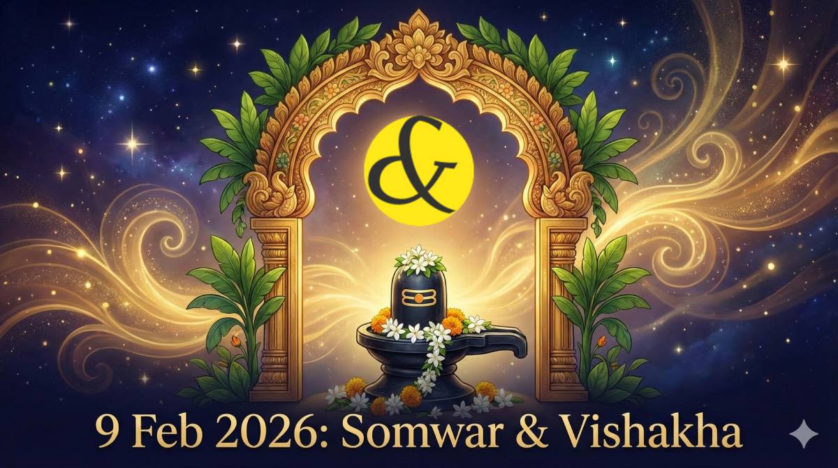 Aaj Ka Rashifal 09 February 2026: Monday Horoscope, Vishakha Nakshatra & Vriddhi Yoga