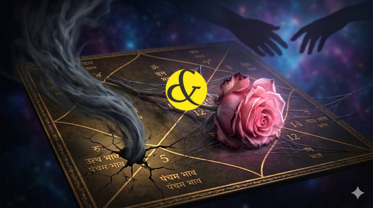 | A mystical birth chart focusing on the 5th house of love,  |