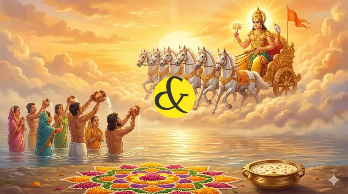 Lord Surya riding his 7-horse chariot on Bhanu Saptami.