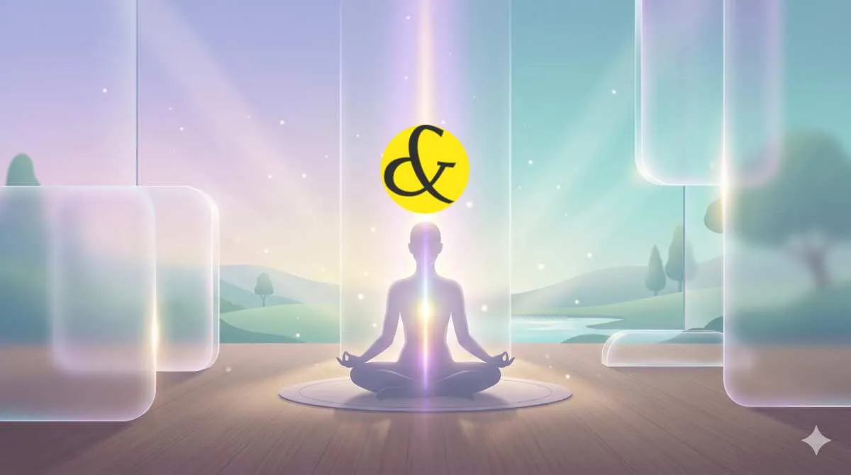 | A serene representation of deep healing meditation and |