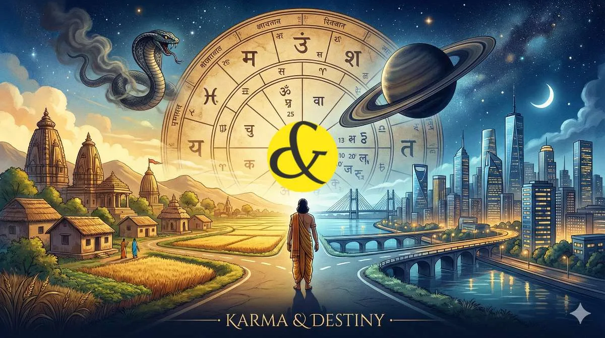 Foreign settlement astrology showing Rahu Saturn influence on global migration