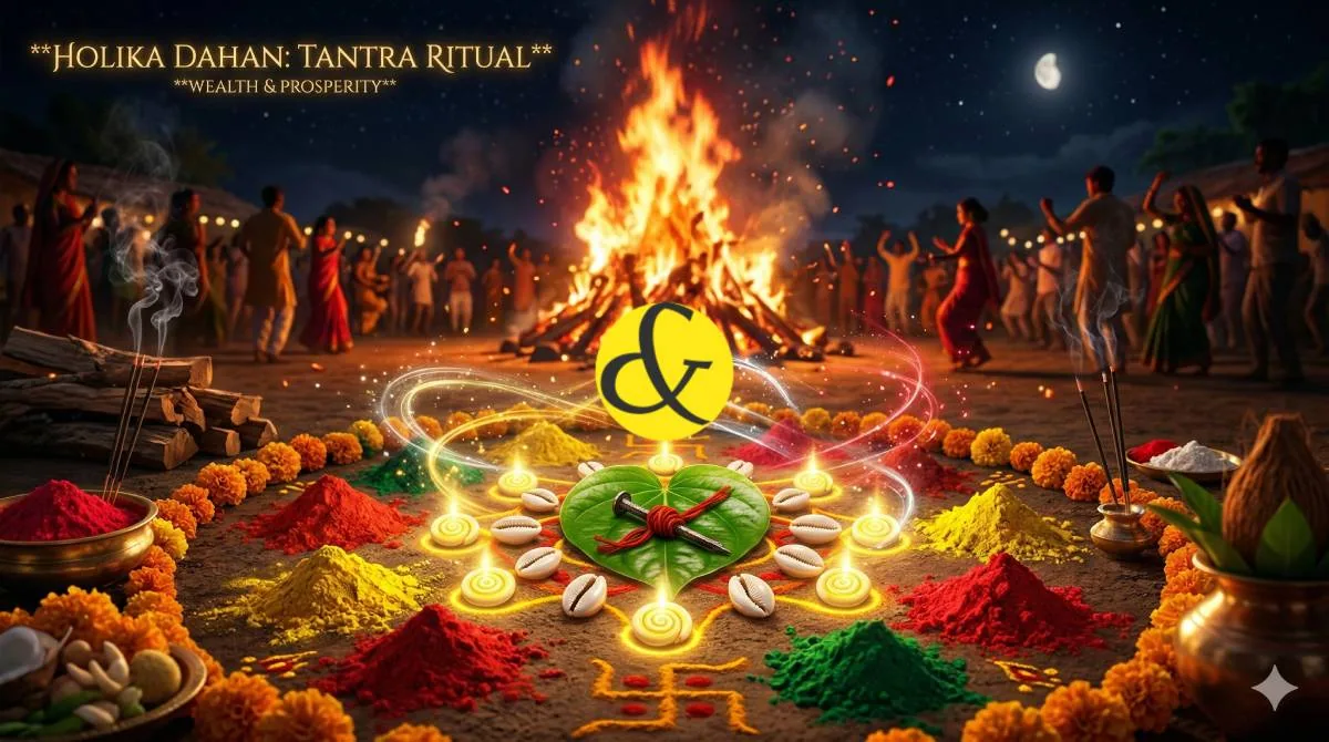 Gomati Chakras and Tantric items used for Holika Dahan astrological remedies.