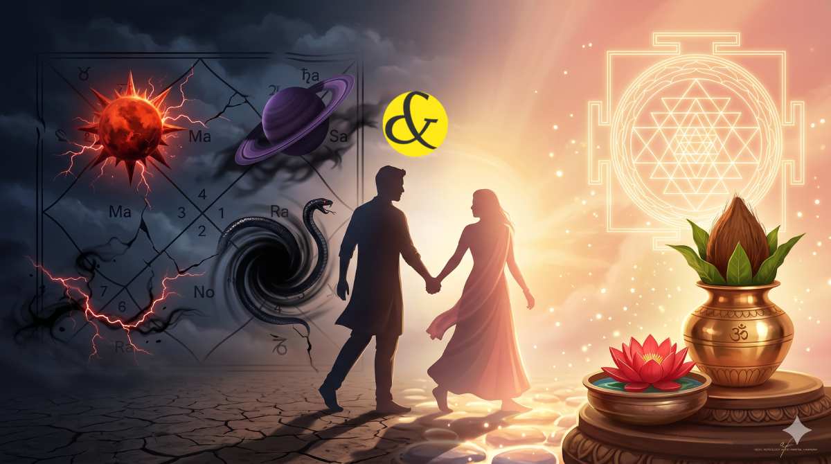 पति-पत्नी में रोज़ झगड़ा? जानें 7 खतरनाक ग्रह दोष और वैदिक समाधान (Marital Conflict Astrology)