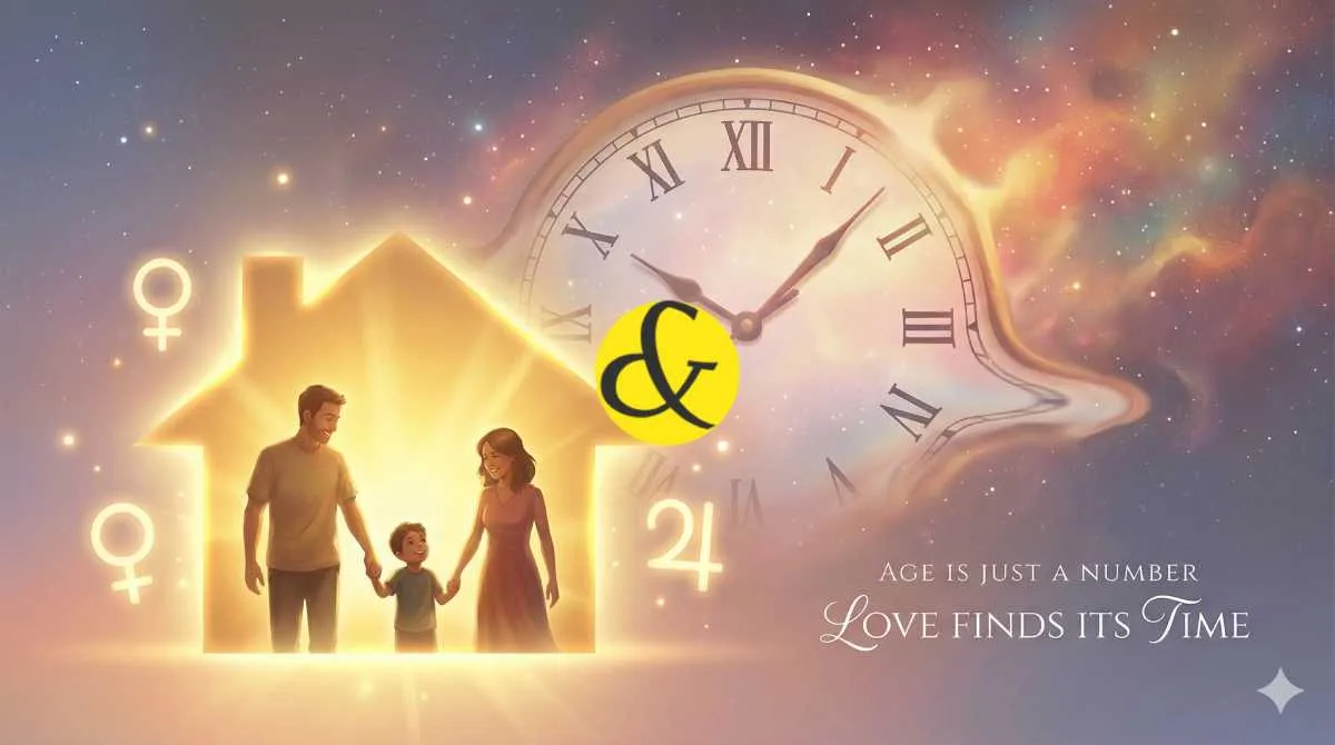 Astrological chart showing the connection between 4th and 7th house for happy family life.