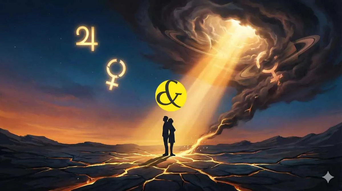 Astrological representation of marital conflict and the planetary combinations for divorce and reconciliation.