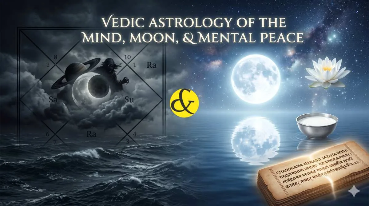 | Vedic astrology birth chart showing 4th house and Moon |