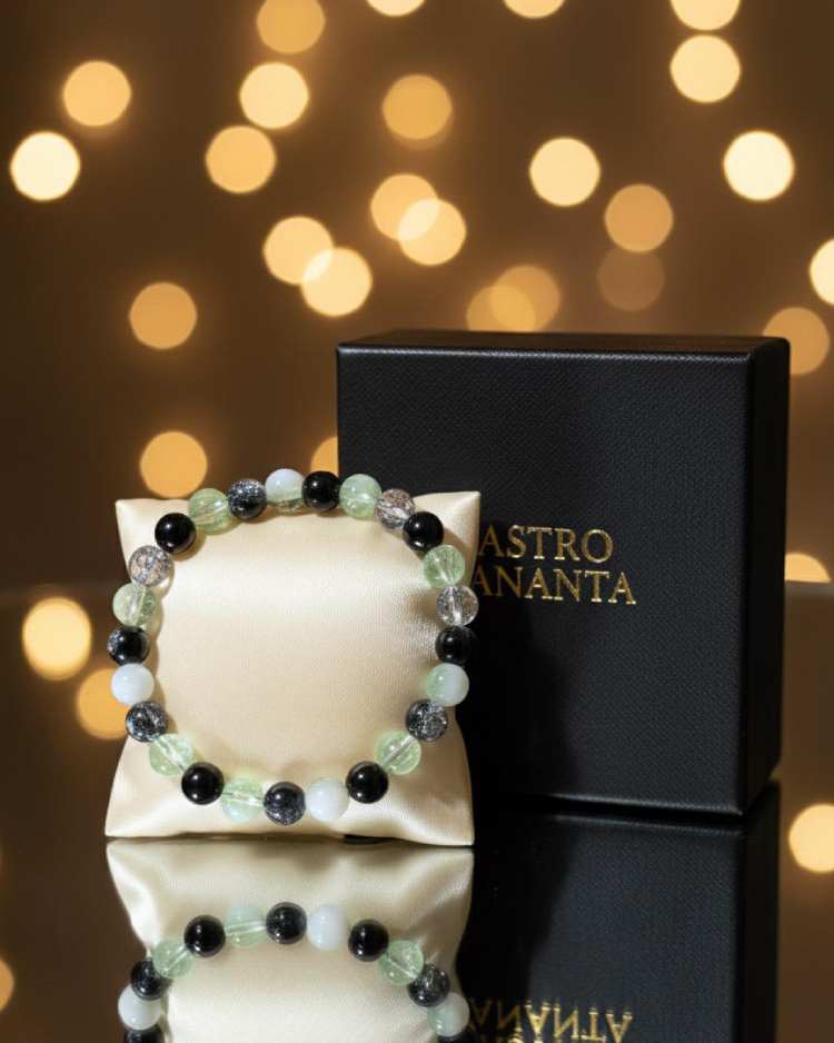 Prehnite & Black Agate | Deep Healing & Protection Bracelet - Gallery Image 4