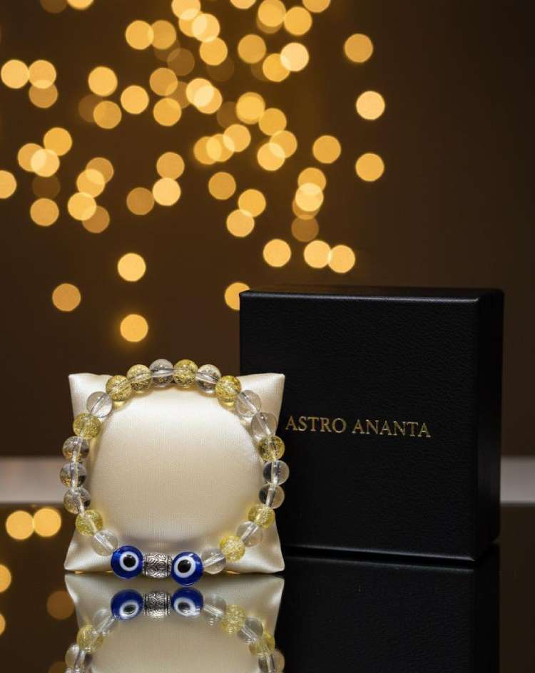 Citrine & Evil Eye "Siddhi" Protected Prosperity Bracelet - Gallery Image 2