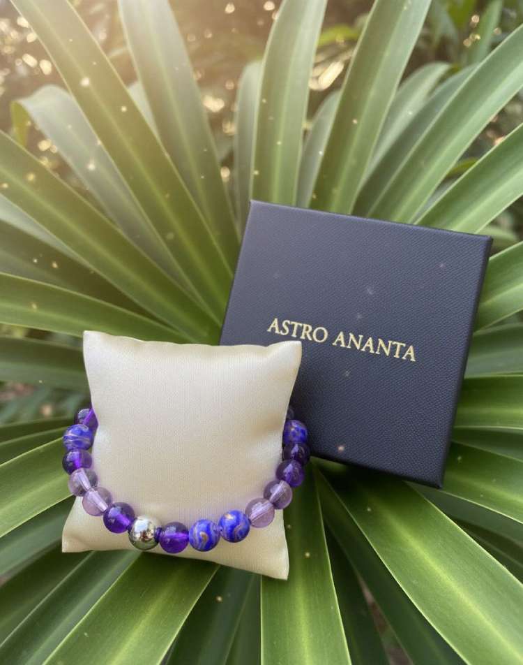 Dual Amethyst "Jnana" Spiritual Wisdom & Protection Bracelet - Gallery Image 2