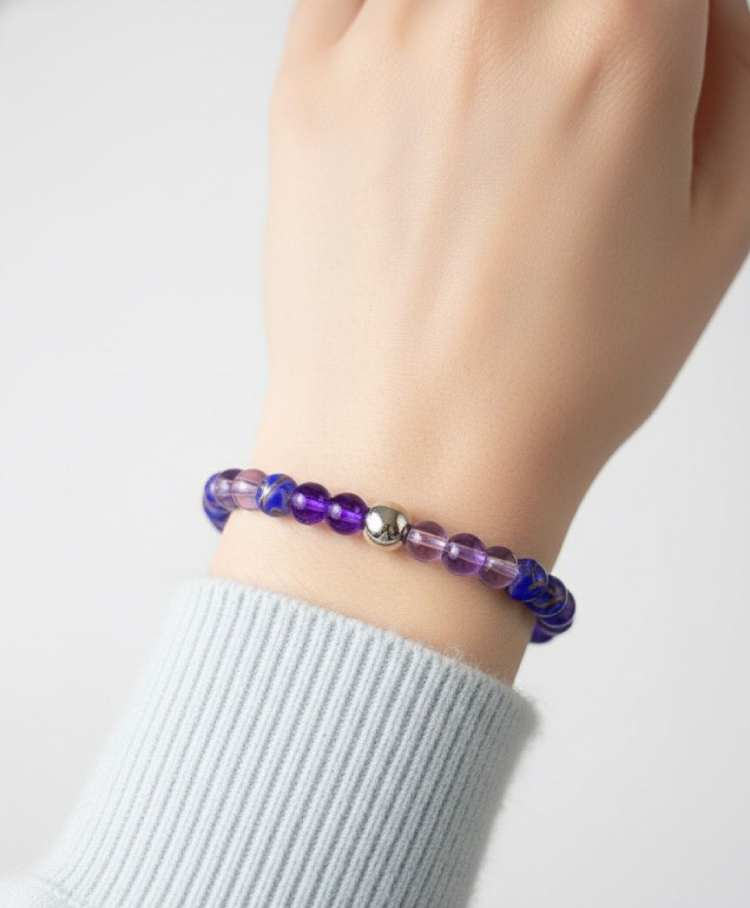 Dual Amethyst "Jnana" Spiritual Wisdom & Protection Bracelet