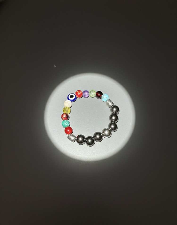 7 Chakra, Evil Eye & Hematite "Sarva Raksha" Ultimate Protection Bracelet